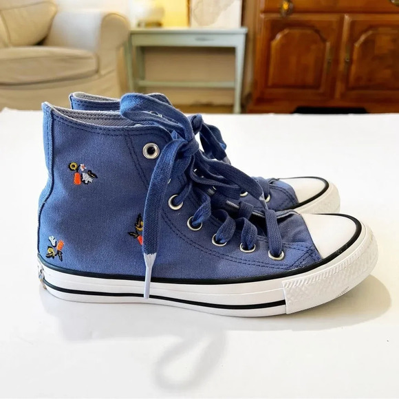 Converse CTAS High We Are Stronger Together Blue Canvas Embroidered Size 5.5 EUC - Picture 11 of 11